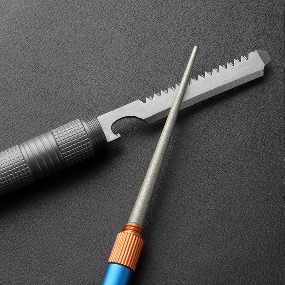 Fishing Hook Sharpener - Outdoor Matte Mini EDC Messenslijpstaaf Roestvrij