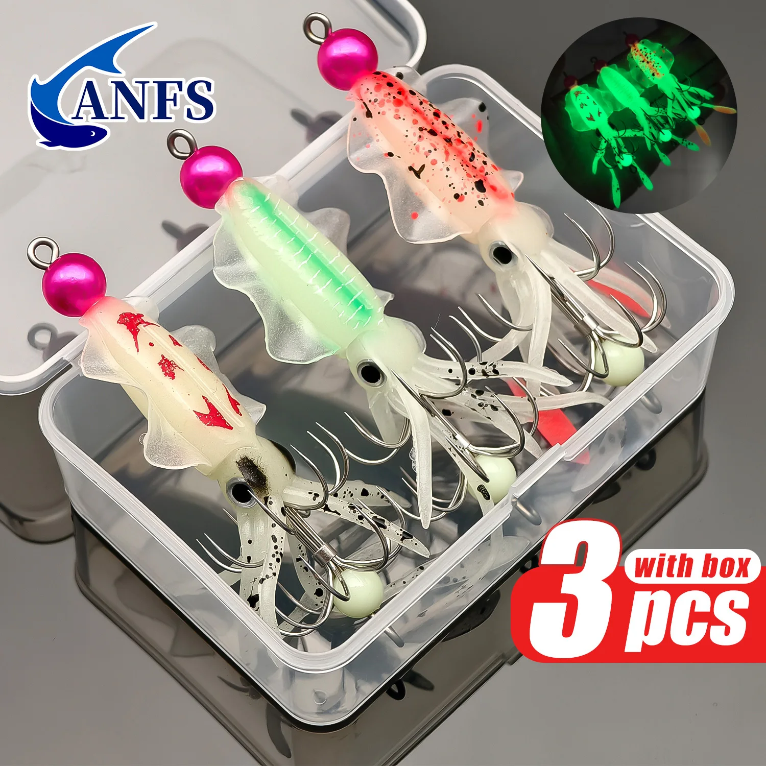 ANFS 3-delige lichtgevende ink - Fishing Hook Assortment recensie en prijs