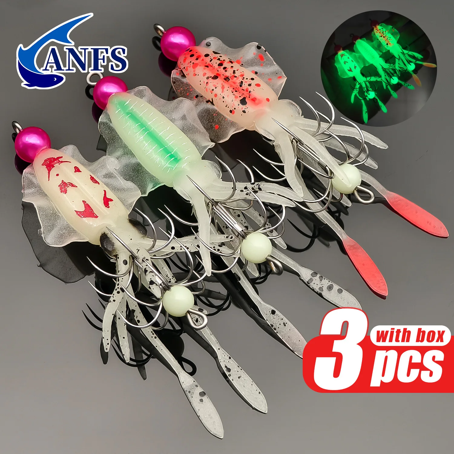 ANFS 3-delige lichtgevende ink - Fishing Hook Assortment recensie en prijs