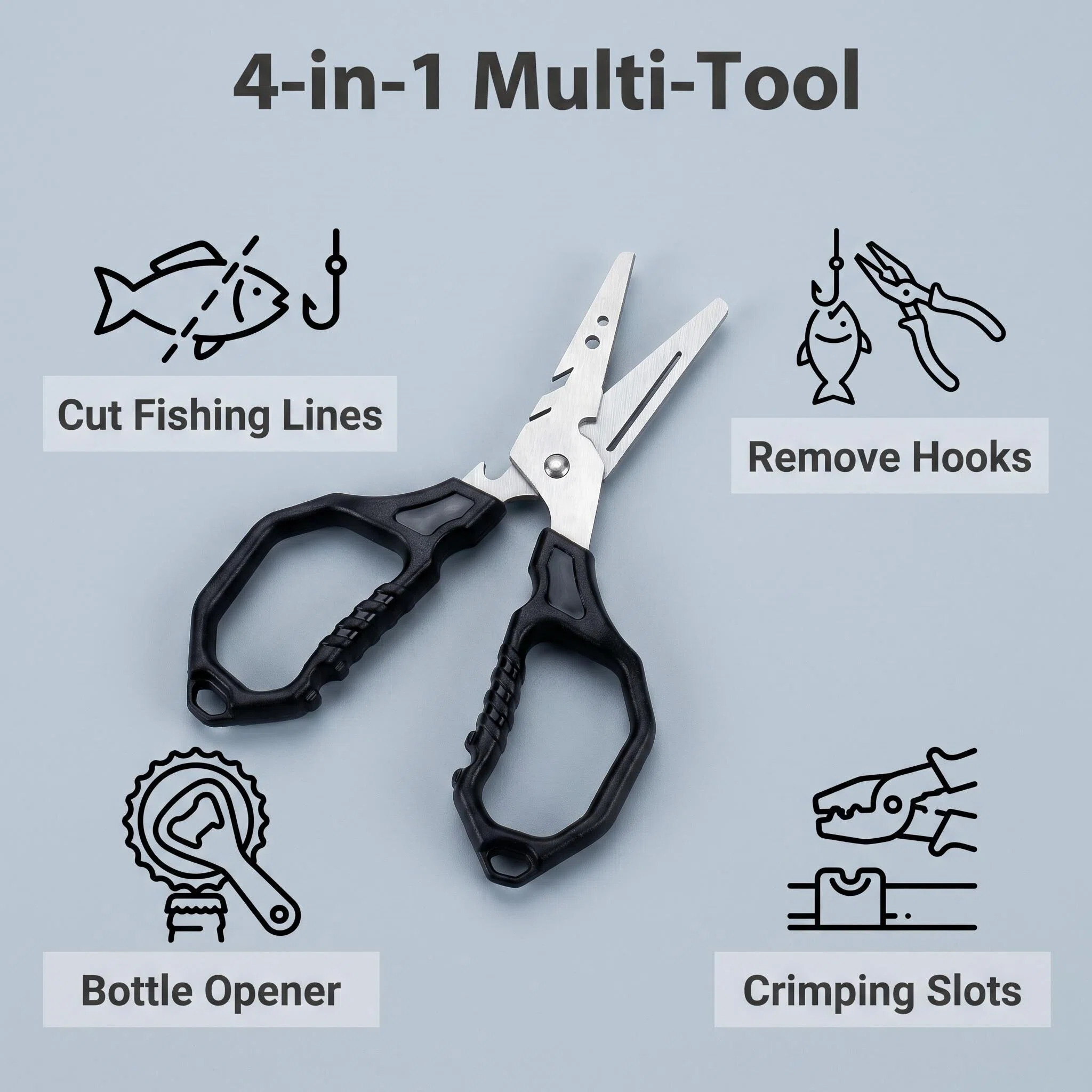 Multifunctionele visschaar van - Fishing Hook Stainless Steel recensie en prijs