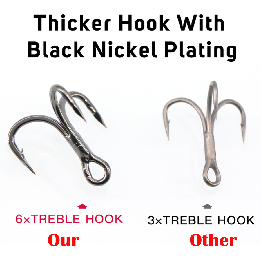 6X Vissen Dreg 10 Stuks Drievo - Fishing Hook Barbless recensie en prijs
